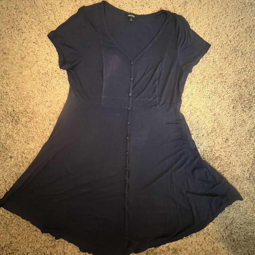 Torrid Navy Blue Skater Dress